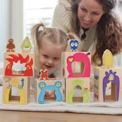 BABBLARNA FIGURSET OCH HUS I TRÄ