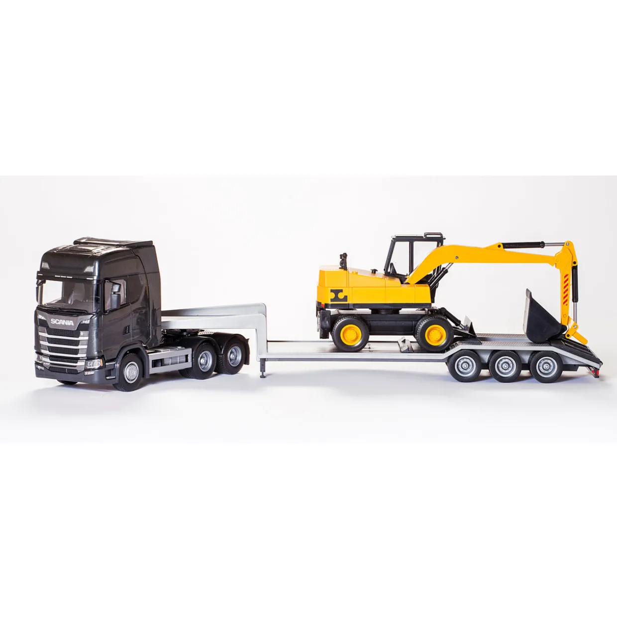 EMEK LEKSAKSBIL LASTBIL MED LYFTKRAN SCANIA S BLACK LOW 1:25