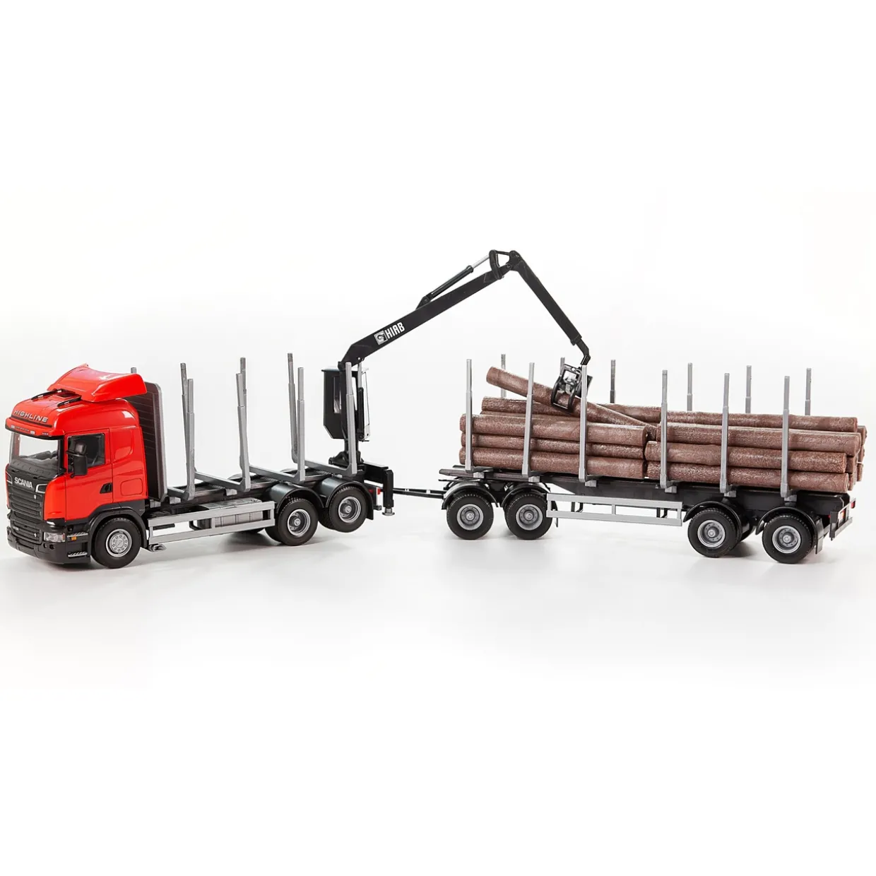 EMEK LEKSAKSBIL TIMMERBIL SCANIA RÖD 1:25