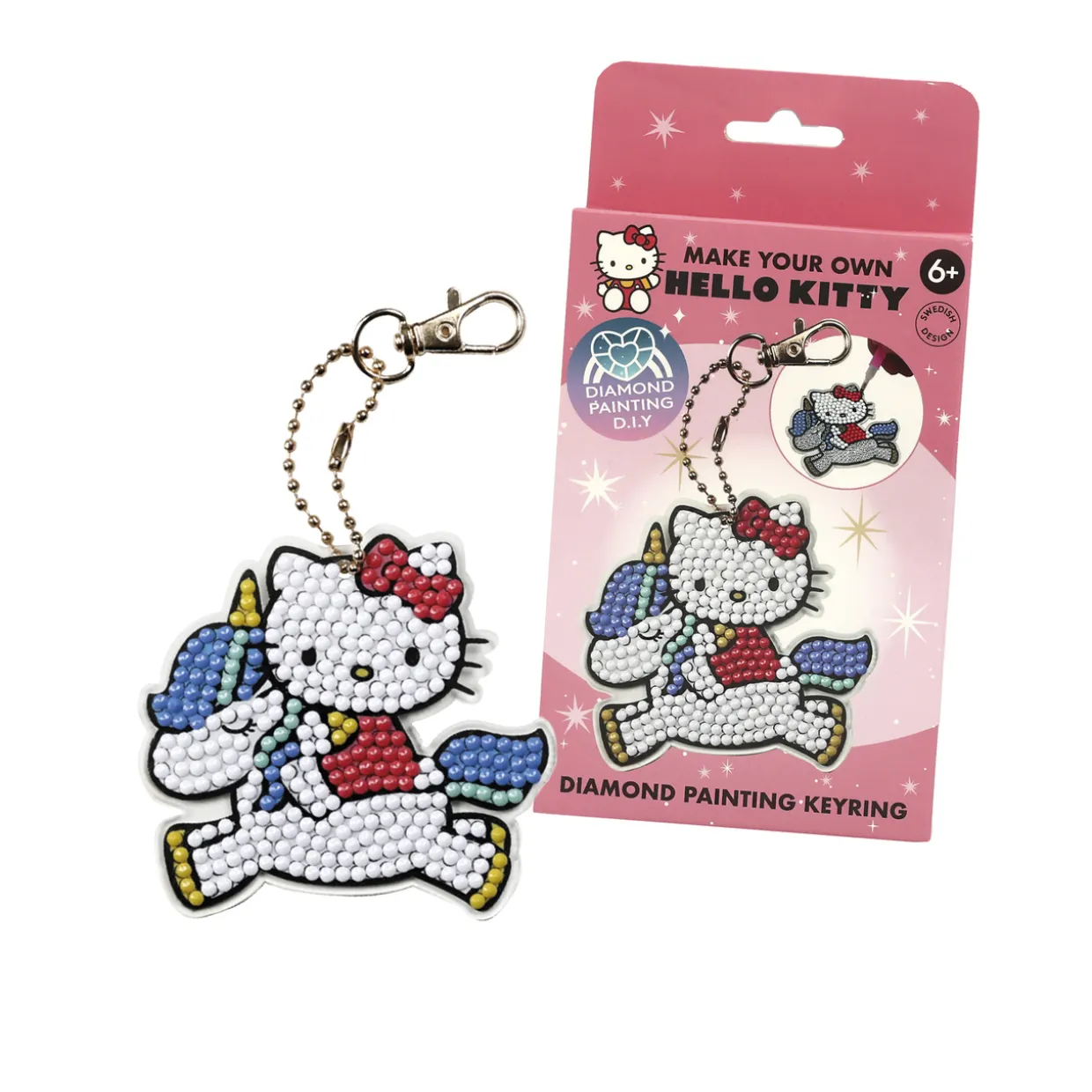 HELLO KITTY DIAMANTMÅLNING MED NYCKELRING
