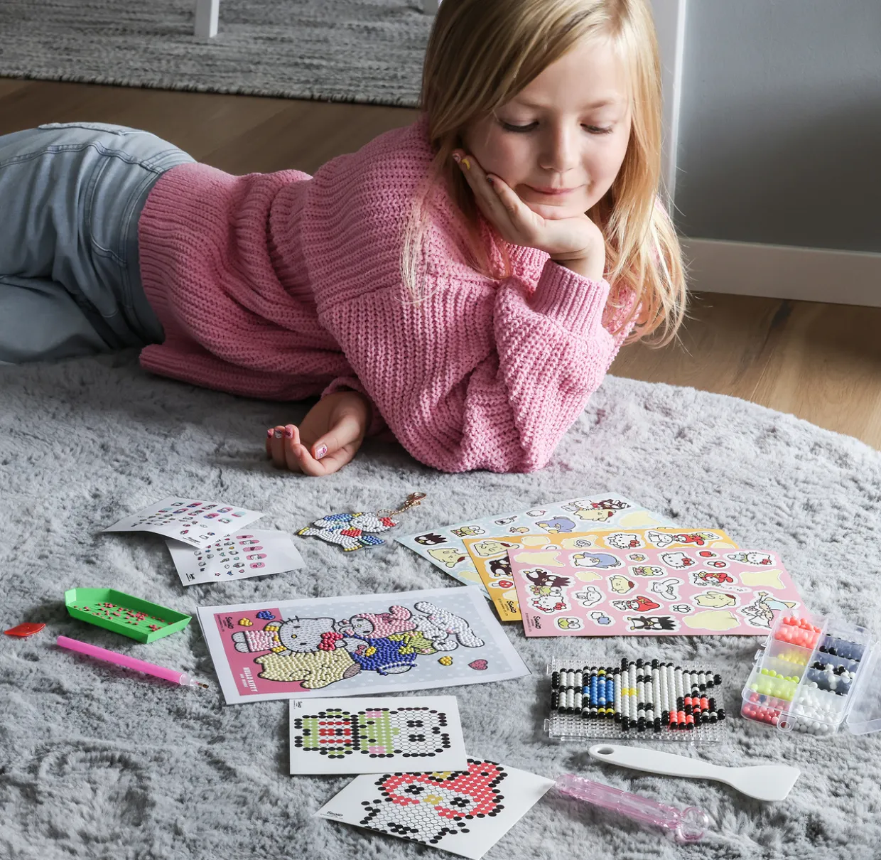 HELLO KITTY DIAMANTMÅLNING MED NYCKELRING