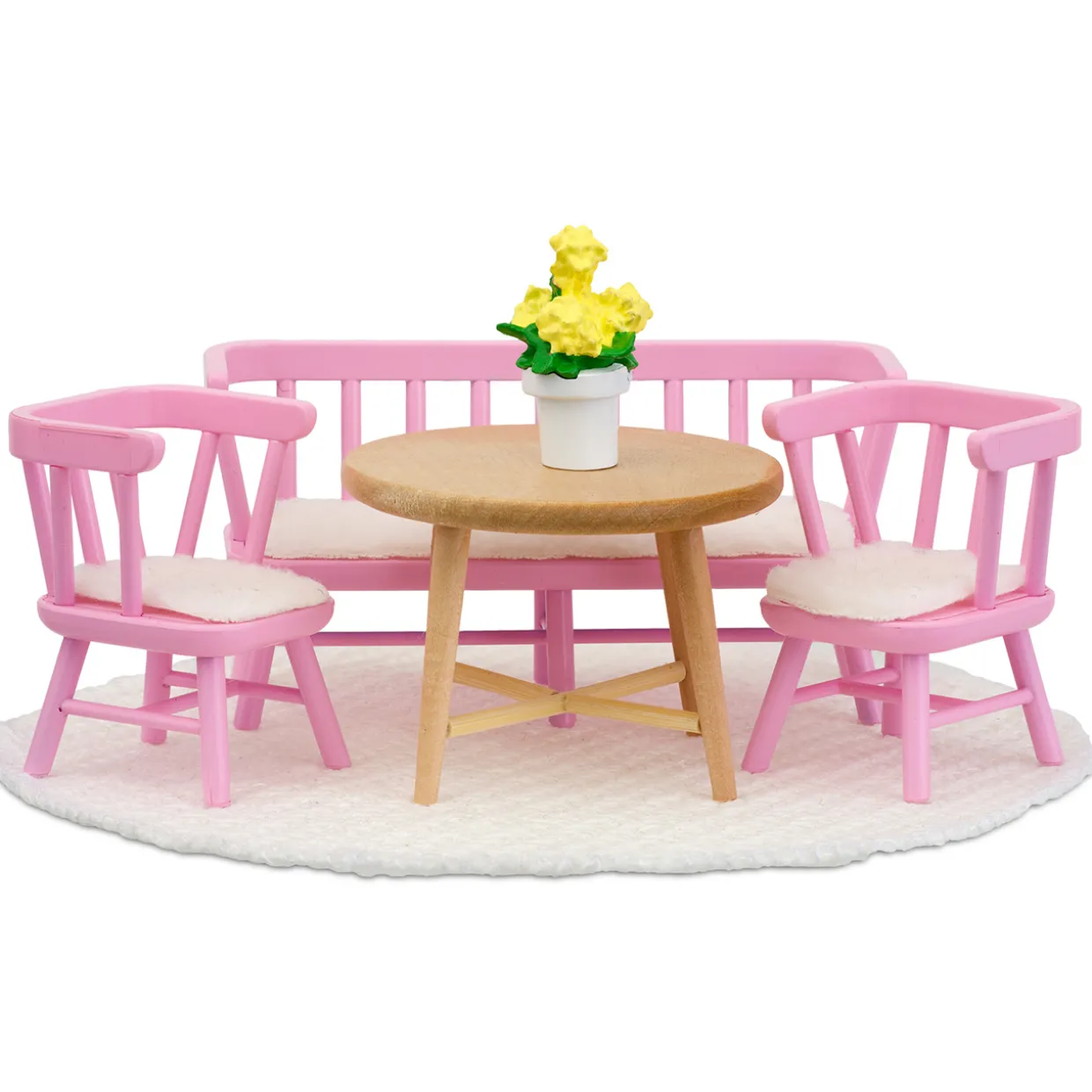 LUNDBY DOCKHUSMÖBLER MATGRUPP LJUSROSA