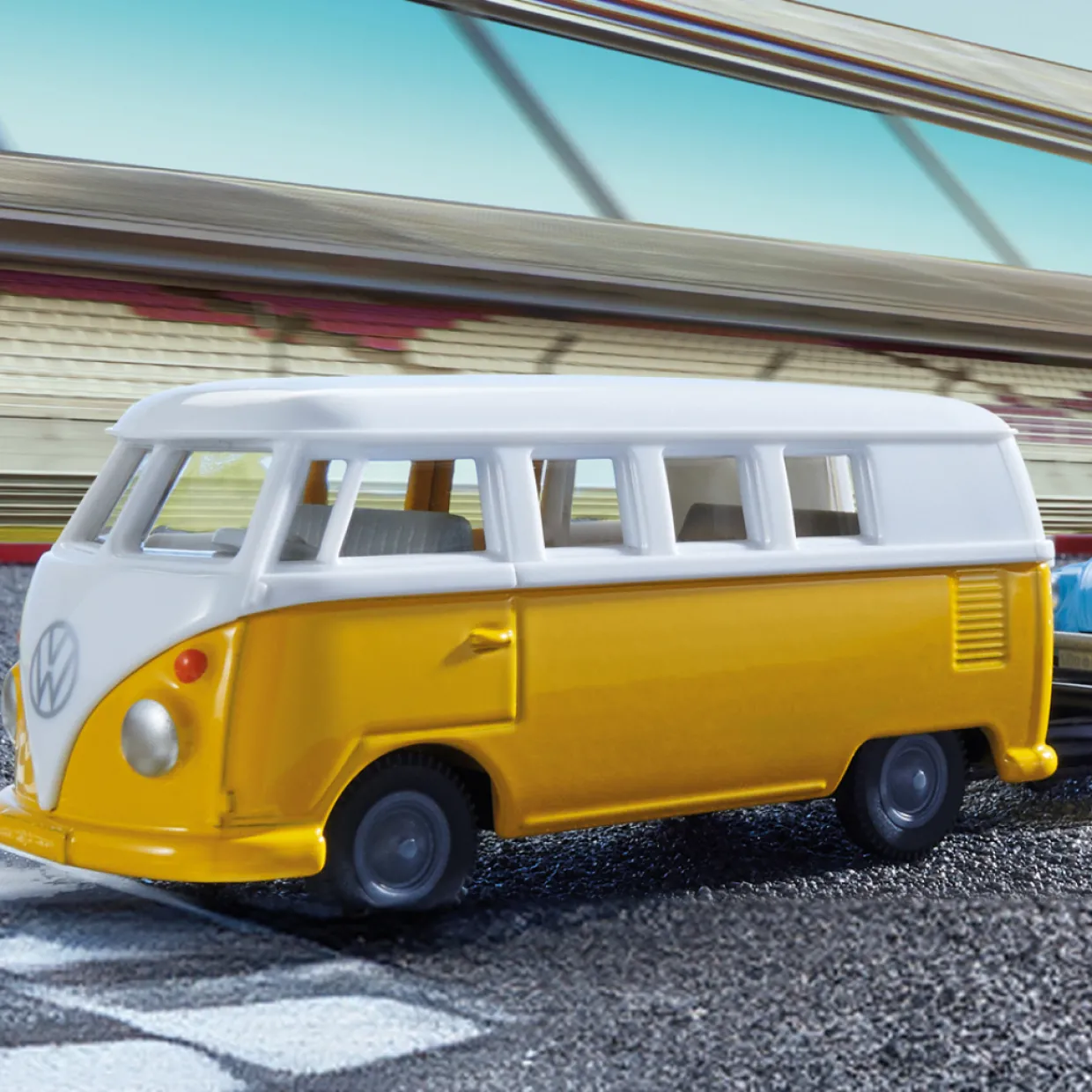 SIKU MINIBUSS MED SLÄP 1:50