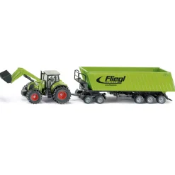 SIKU TRAKTOR FRONT MED DOLLY & TIPP 1:50