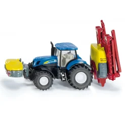SIKU TRAKTOR NEW HOLLAND MED BESPRUTNINGSSLÄP 1:87