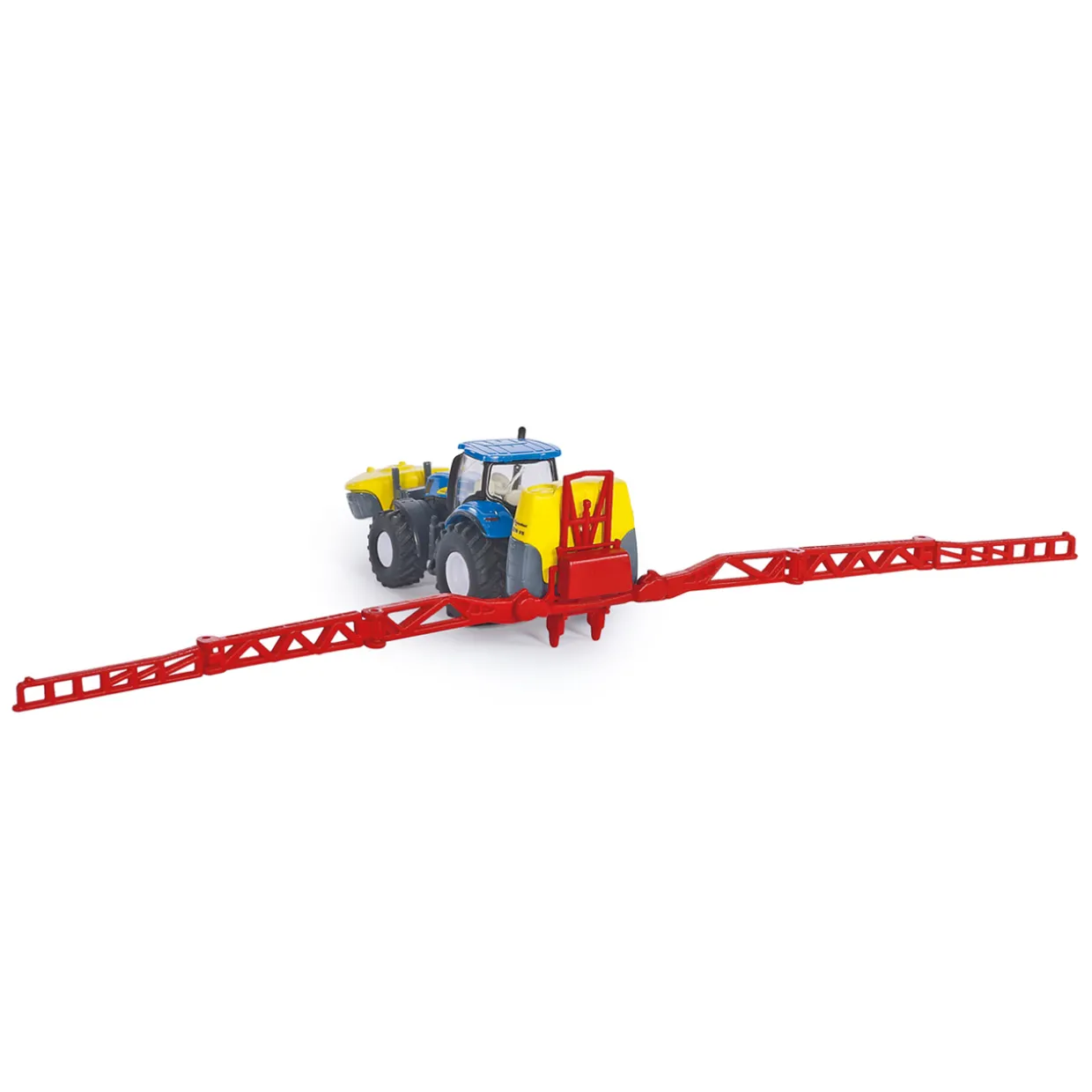 SIKU TRAKTOR NEW HOLLAND MED BESPRUTNINGSSLÄP 1:87