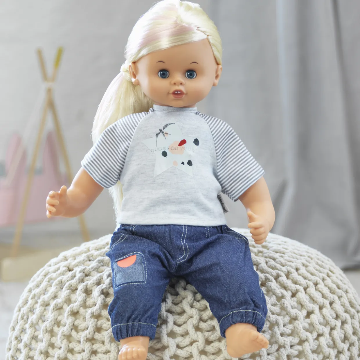 SKRÅLLAN DOCKKLÄDER T-SHIRT 45 CM